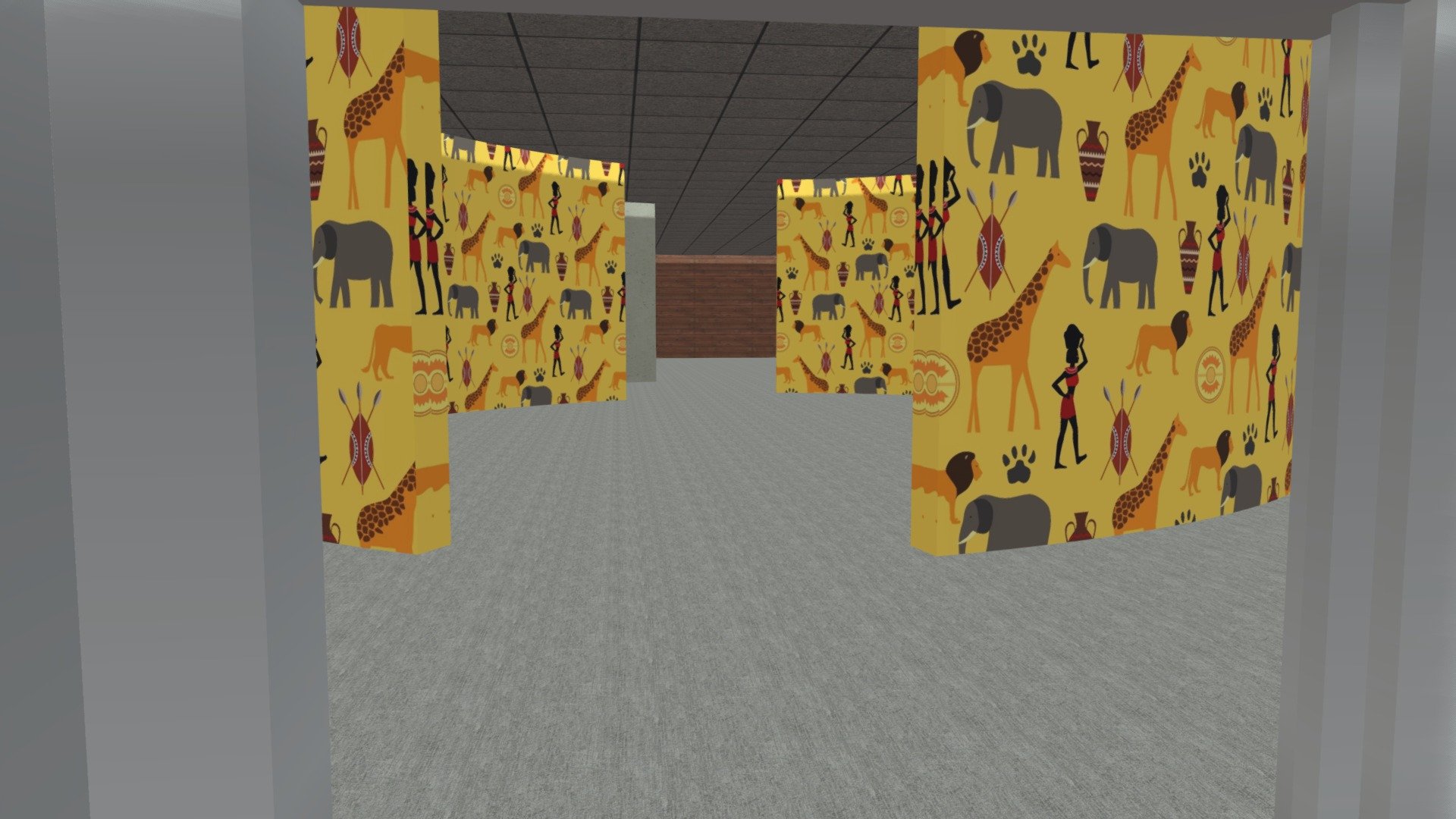 Large museum space with a taste of Africa