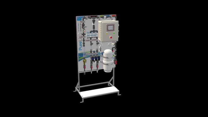 PURE 2 WITH MOUNTING FRAME GENERAL ARRANGEMENT 3D Model