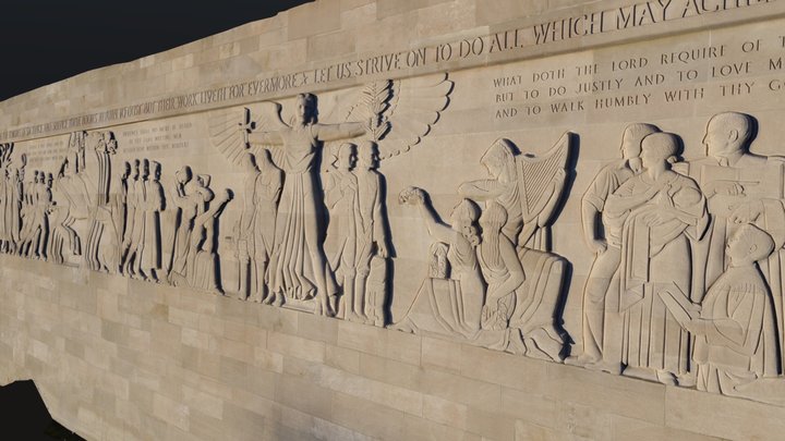 National WWI Memorial Great Frieze 3D Model