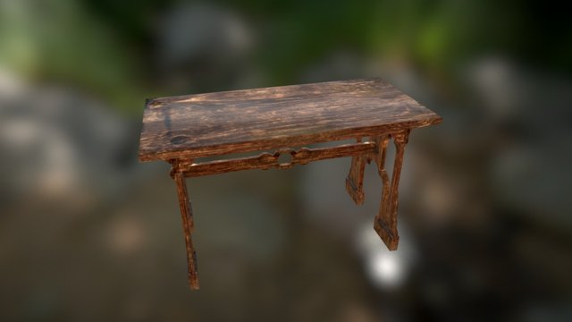 Wooden Table 3D Model