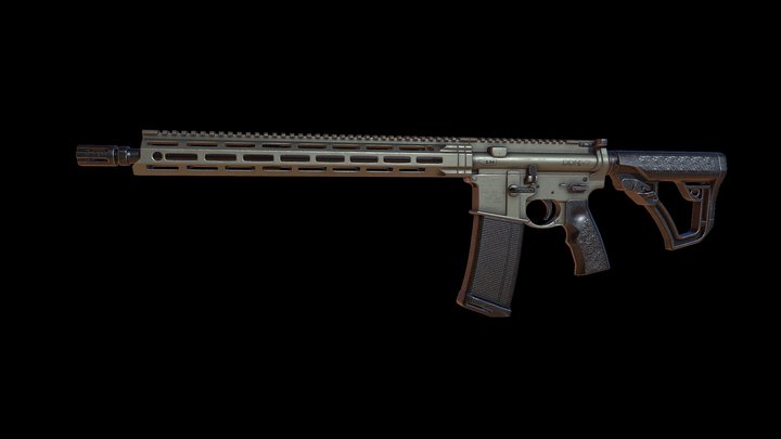 DD Assault Rifle 3D Model