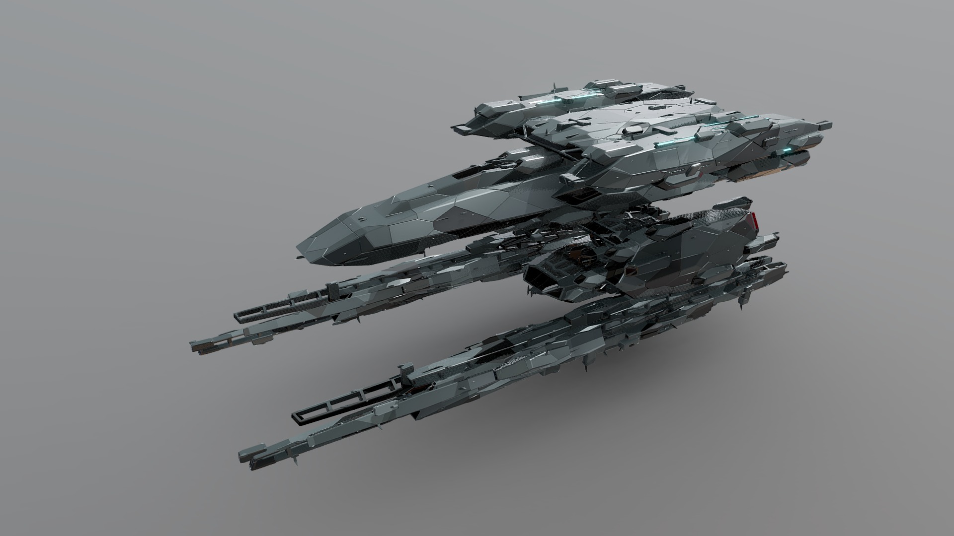 UGSF BATTLESHIP PROCEDURAL CONCEPT DESIGN TEST04 - 3D model by asaito ...