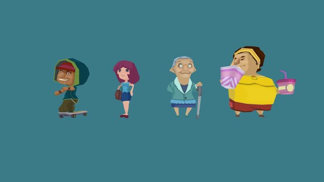 Mobile game animation. 3D Model