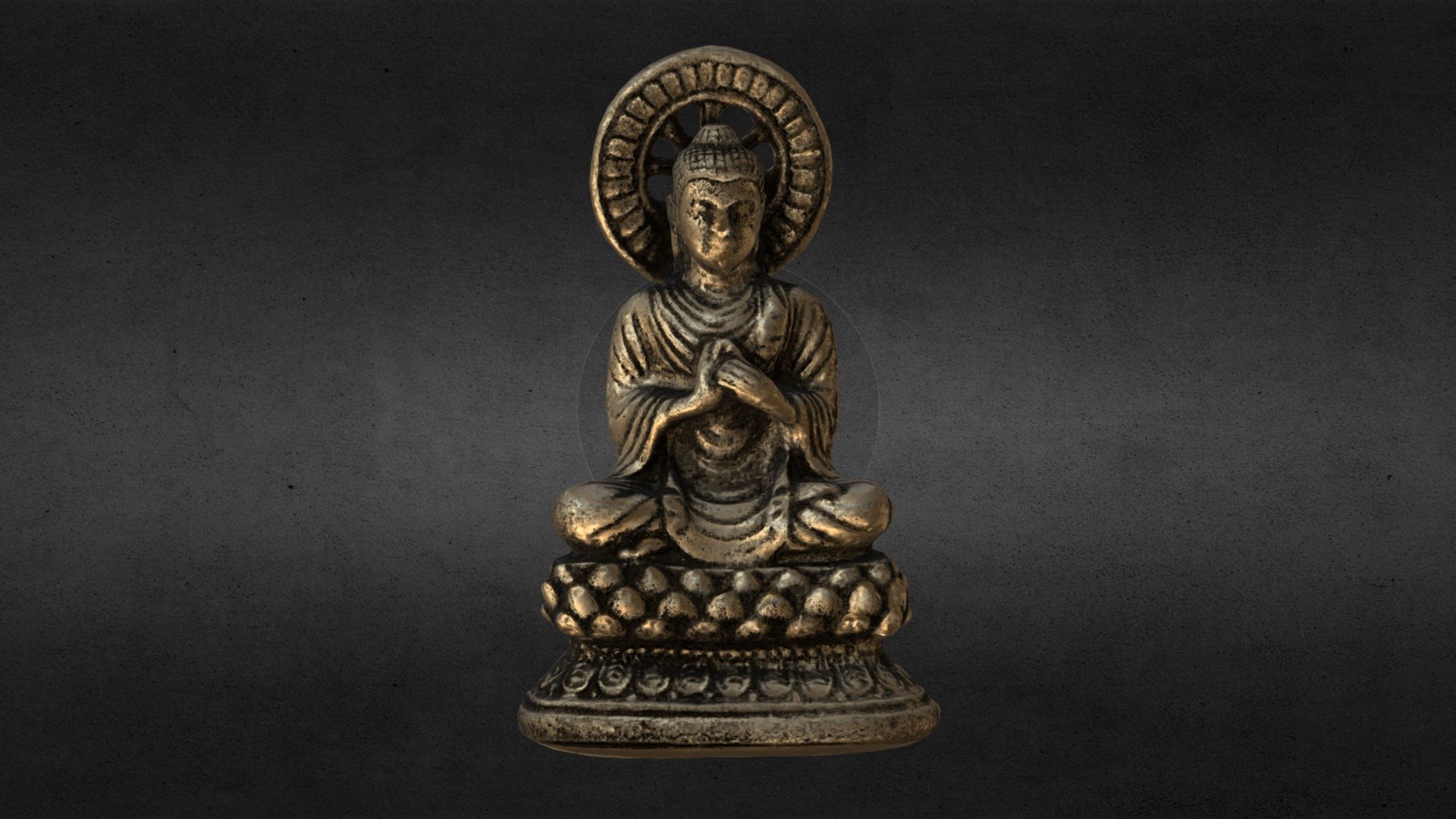 Buddha photogrammetry - Materials remake — Sketchfab embed 3D viewer