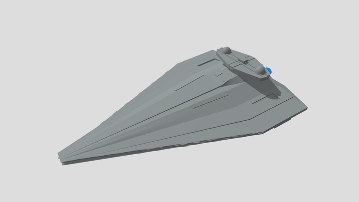 Old Attribution Class Star Destroyer (Fan-Made) 3D Model