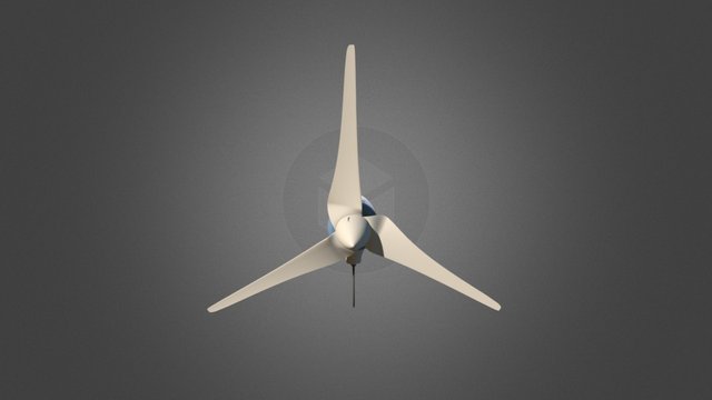 Rutland 1200 Wind Turbine 3D Model