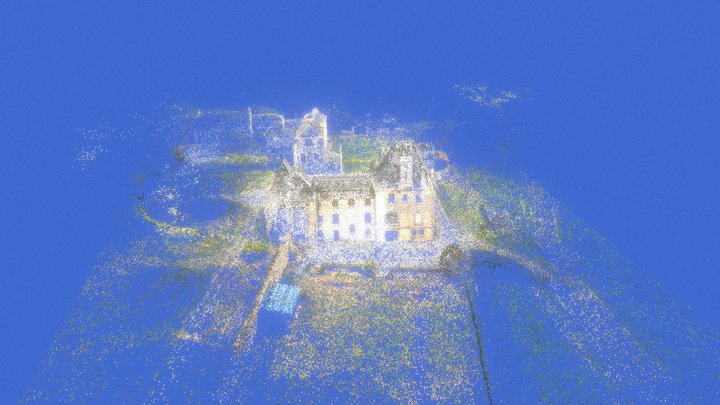 Château de Kerisper en nuage 3D Model