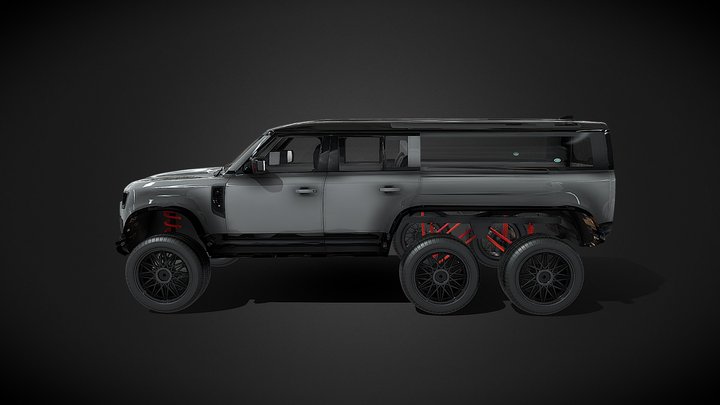 Land Rover Defender 2023 6x6 3D Model