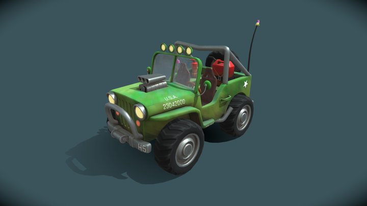 Stylized Jeep 3D Model