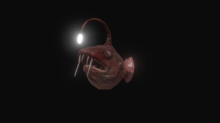Weird deepsea anglerfish 3D Model