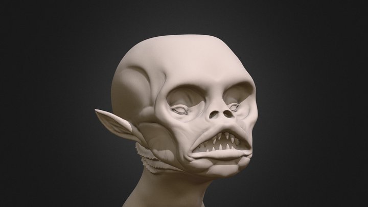 Goblin Head 3D Model