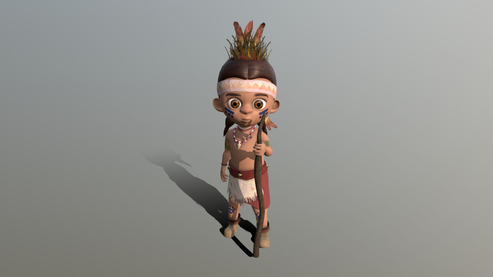 Stylised Character Asset Pack - Tribal Boy 1