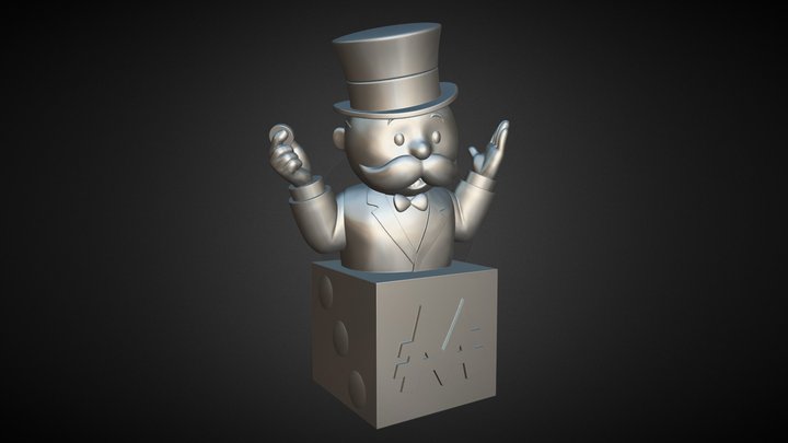 Mr. Monopoly - (3D-print, 160mm) / Version 2 3D Model