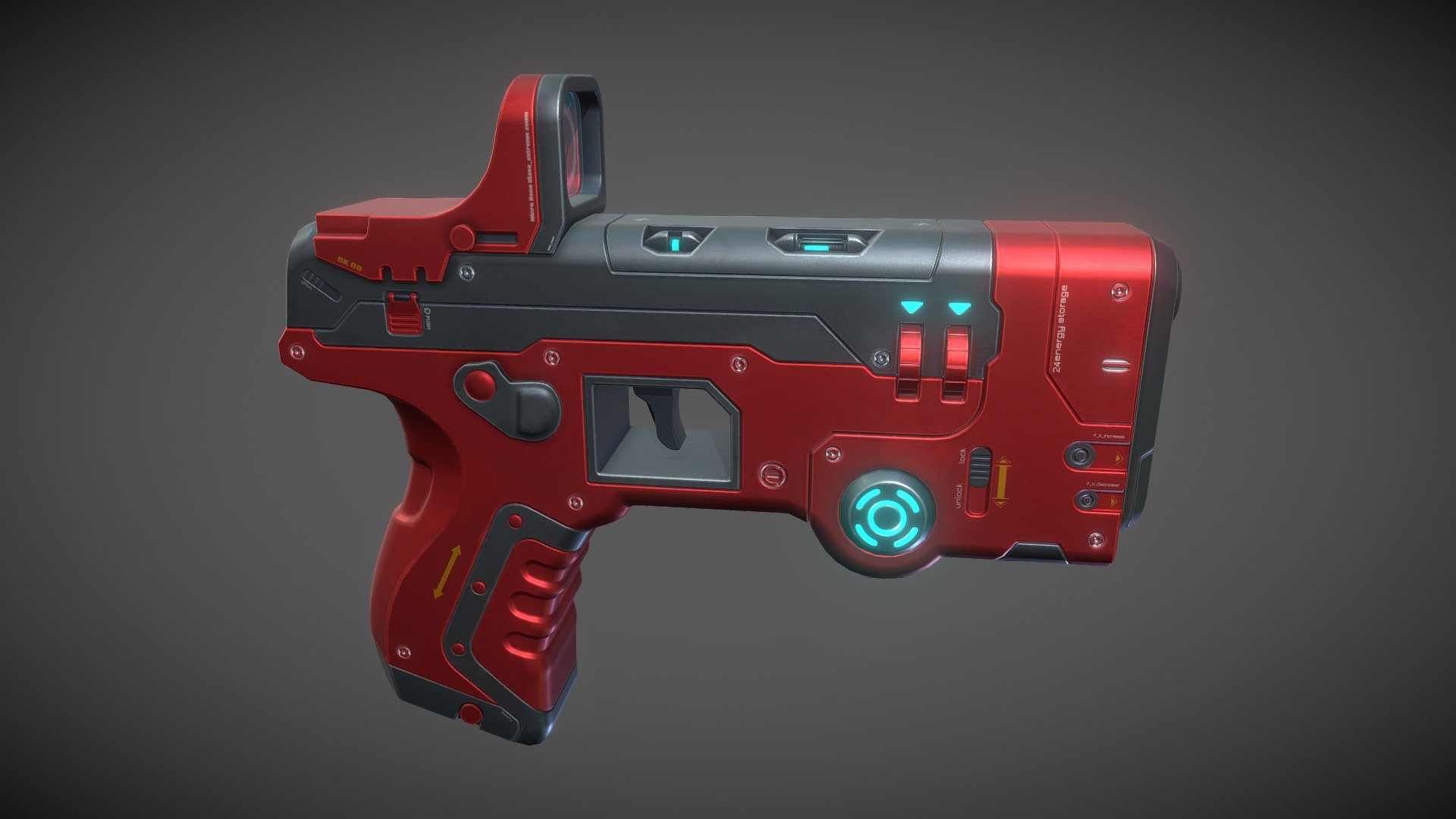 Sci-Fi Pistol | Game-Ready Prop - 3D model by Shuhanur Rahman ...