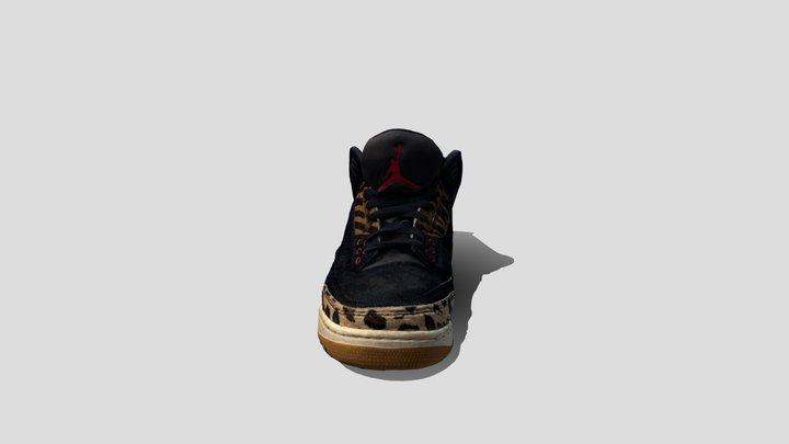 Jordan leopard print basketball shoe 3D Model