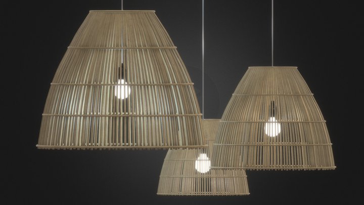 rattan lamp 3D Model