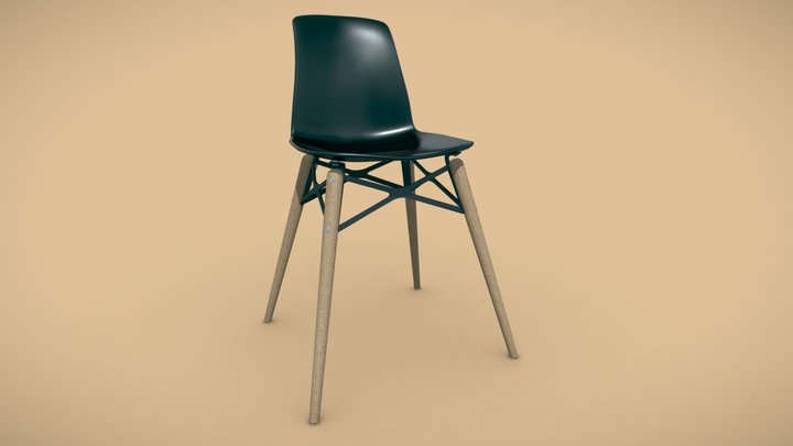 Simple Modern Chair (Free model) 3D Model