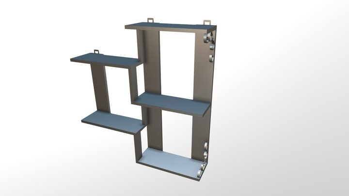 Полка х5 Сборка полки 2 Shelf x5 Shelf Assembly2 3D Model