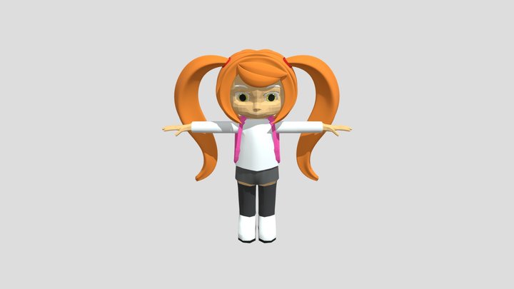 Character Chibi Girl 3D Model