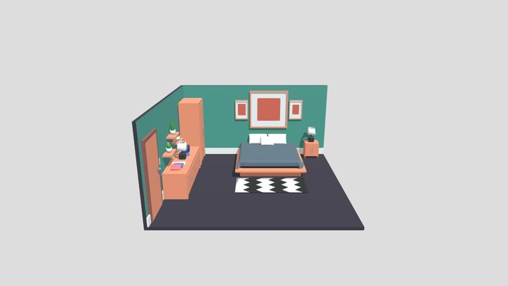 Cozy Bedroom (2022) 3D Model