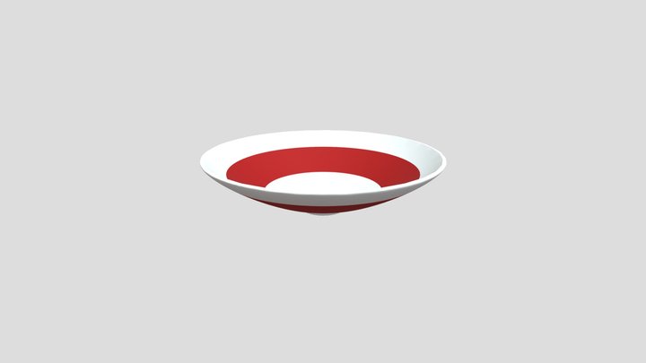 Red Plate 3D Model