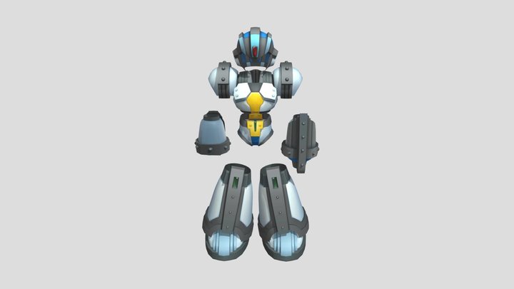 Megaman X5 - Gaea Armor 3D Model