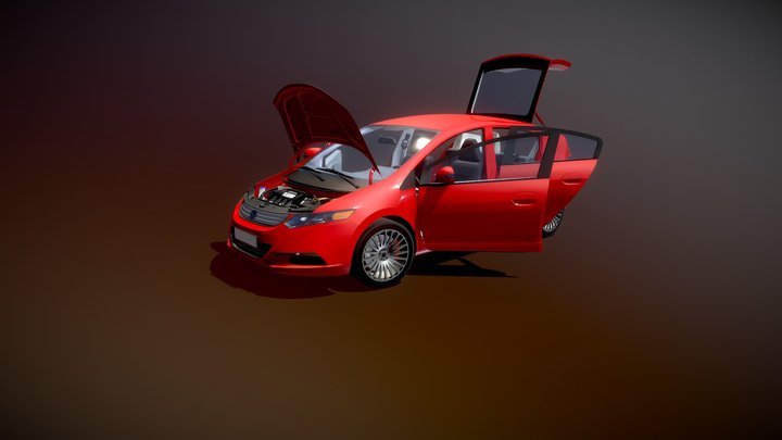 Honda_insight_2010_PBR 3D Model
