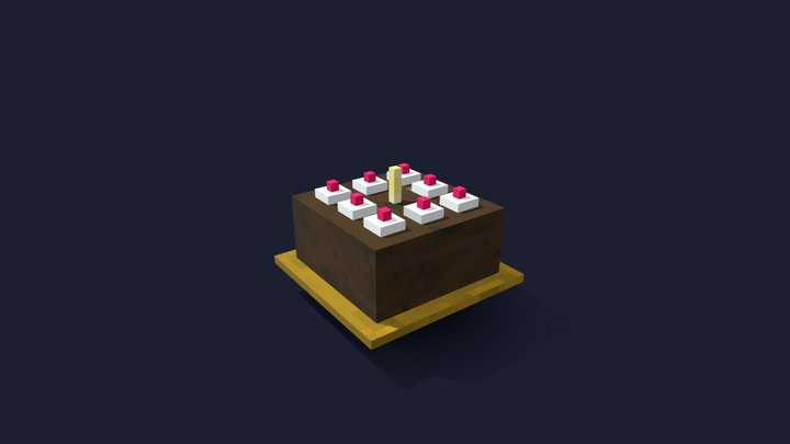 Portal cake minecraft 3D Model