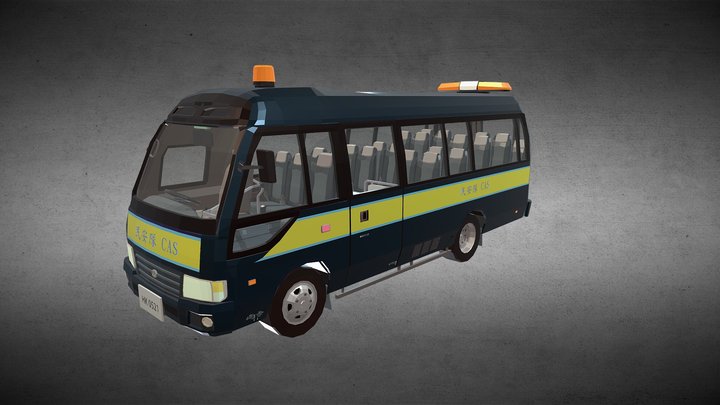 Minibus 3D Model in Bus 3DExport