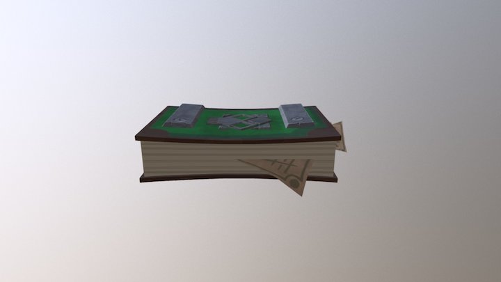 Wizard's Book 3D Model