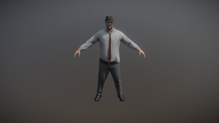 Detective Character 3D Model