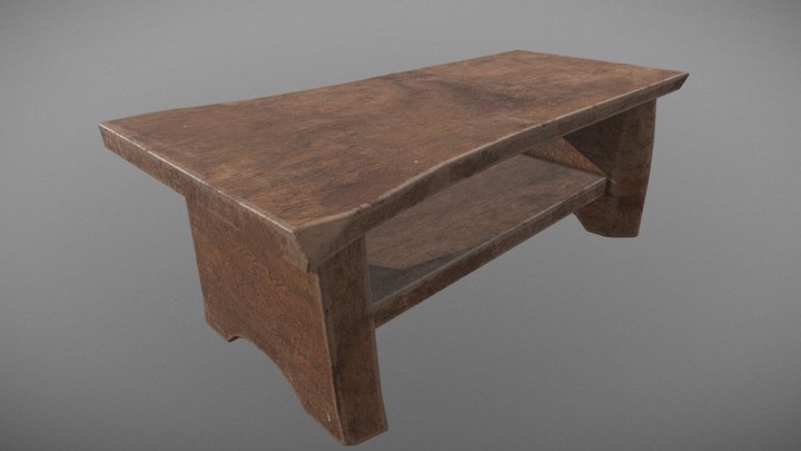 WoodenTable 3D Model