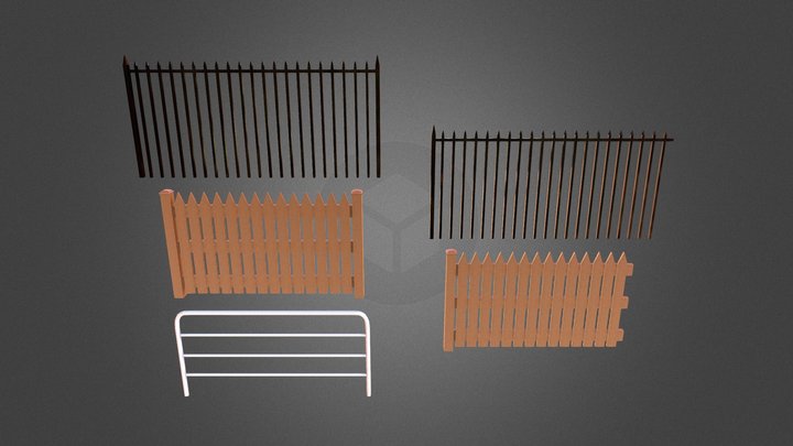 Fence Pack - Low Poly Style – Free 3D Model STL