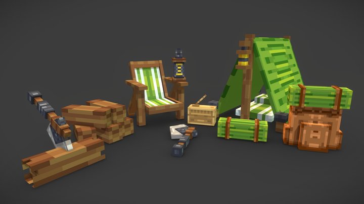 Camping Pack 3D Model