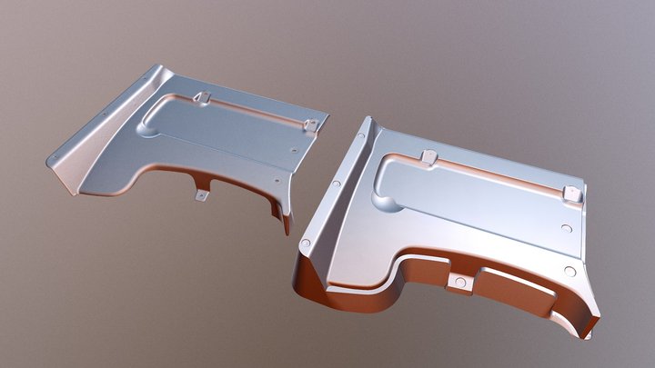 Scan Of Panel & CAD Model Of V-form 3D Model