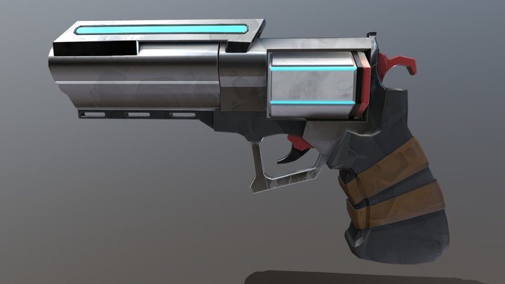 Overwatch Revolver Peacekeeper (Skin Cassidy) 3D Model