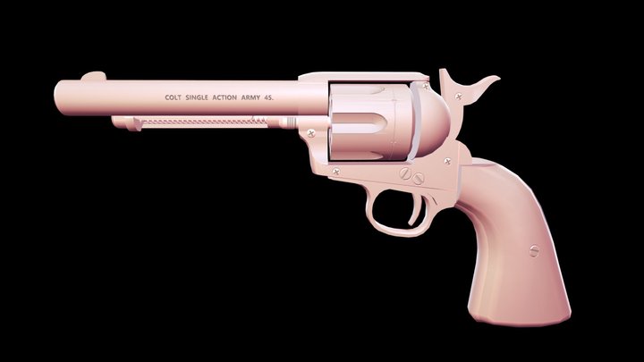 Cowboy Revolver 3D Model
