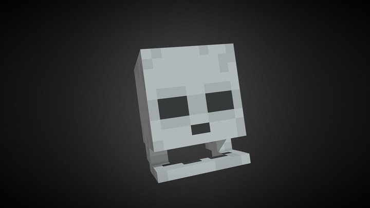 Skull_Pixelart_3D 3D Model
