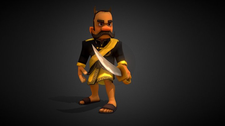 clash of clans king skin 3D Model