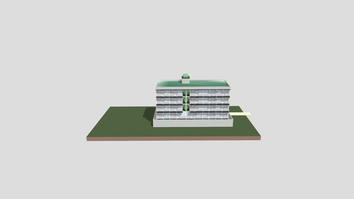 Ugandan Residential & Office Apartment Building 3D Model