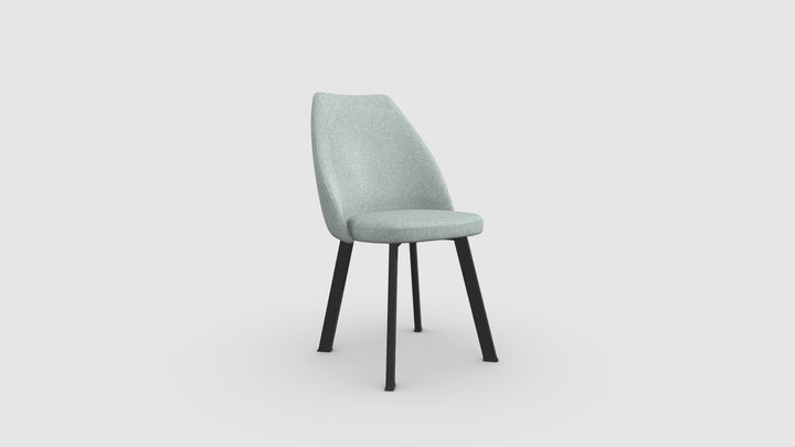 SEDIA IN TESSUTO TOSCA VERDE - Behome 3D Model