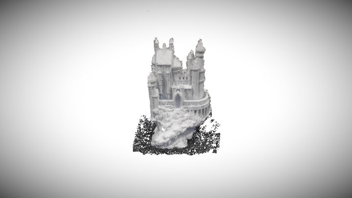Lowest dense cloud of Medieval Castle 3D Model