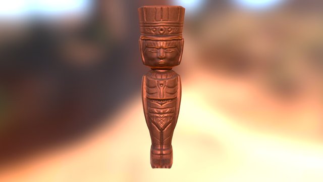 Old Statue 1 LowPoly Asset 3D Model