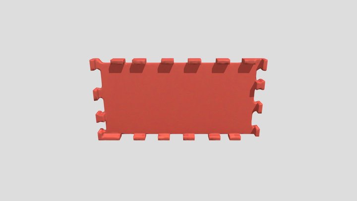 A flat, slightly bumpy 3D Model