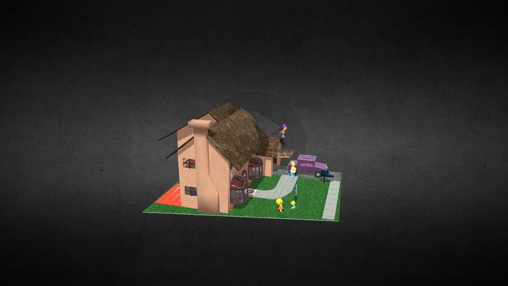 Simpsons House 3D Model Custumized 3D Model