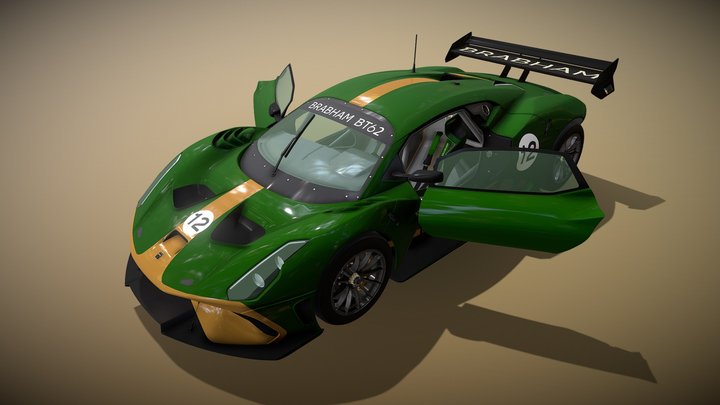 BRABHAM BT62 2019 green 3D Model