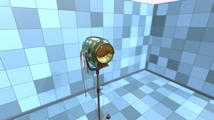 Vintage Studio Light 3D Model