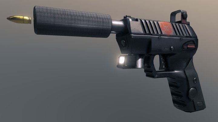 Tactic pistol M1 3D Model
