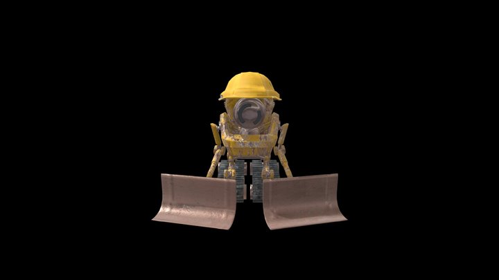 MegaFlora ConstructionBot MoreWeathered 3D Model
