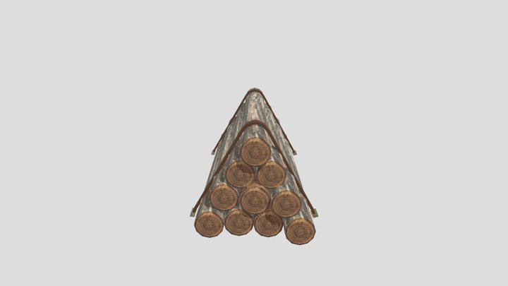 Stack of Logs 3D Model
